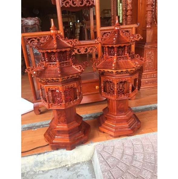 Đèn thờ gỗ trắc cao 1m mái ống 3.png